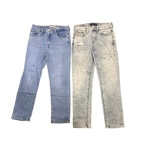 Junior Girl’s 2 Pc Slim Aeropostale Jeans and Levi High Rise Str8 Crop Jeans Lot